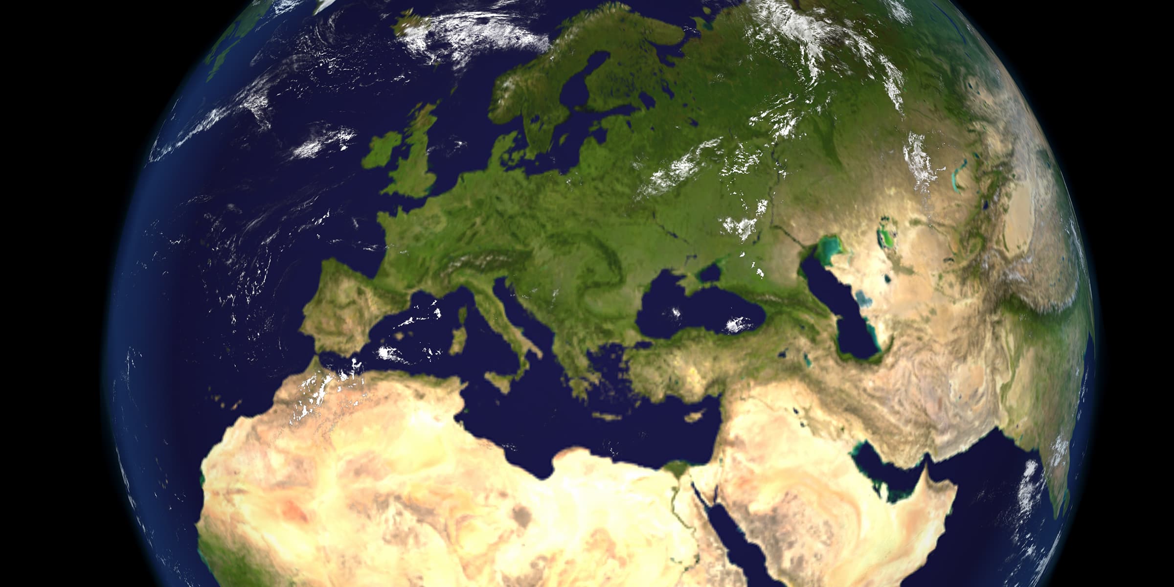 EMEA rendering from space